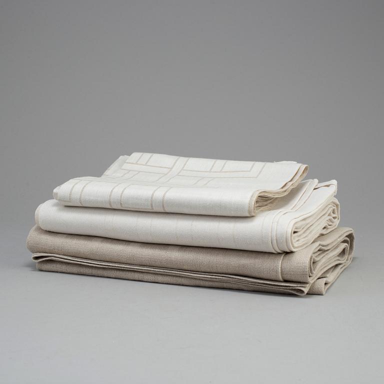 DUKAR, 2 st och LÖPARE, linne, Klässbols Linneväveri.