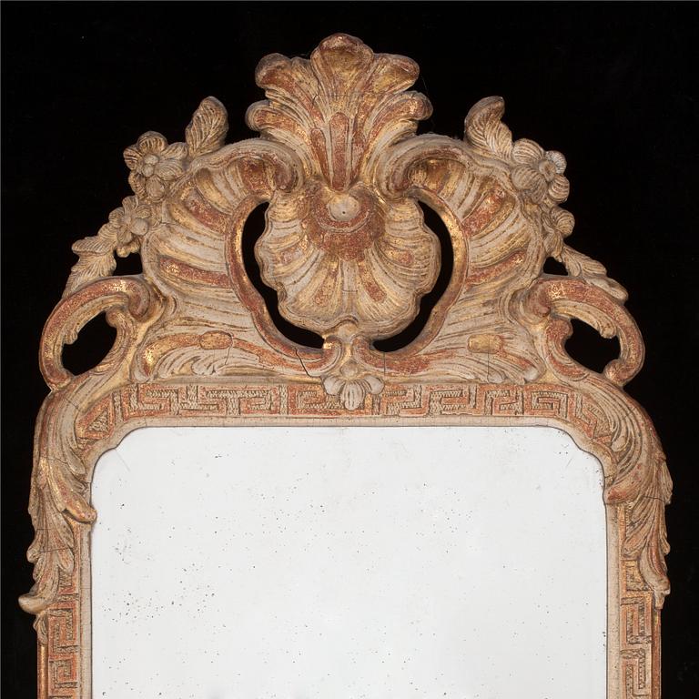 A Swedish Rococo 18th century mirror.