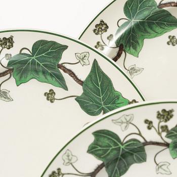 Service pieces, 36 pcs, ironstone, "Napoleon Ivy", Wedgewood.