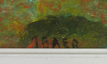 Primus Mortimer Pettersson, olja på pannå, signerad.