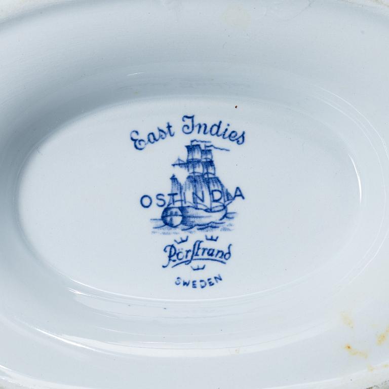 Rörstrand, servisdelar, 28 st, "Ostindia", 1900-tal.
