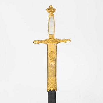 A  smallsword, 19th Century, with scabbard.