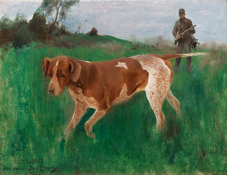 Bruno Liljefors, Gustaf Kolthoff hunting.