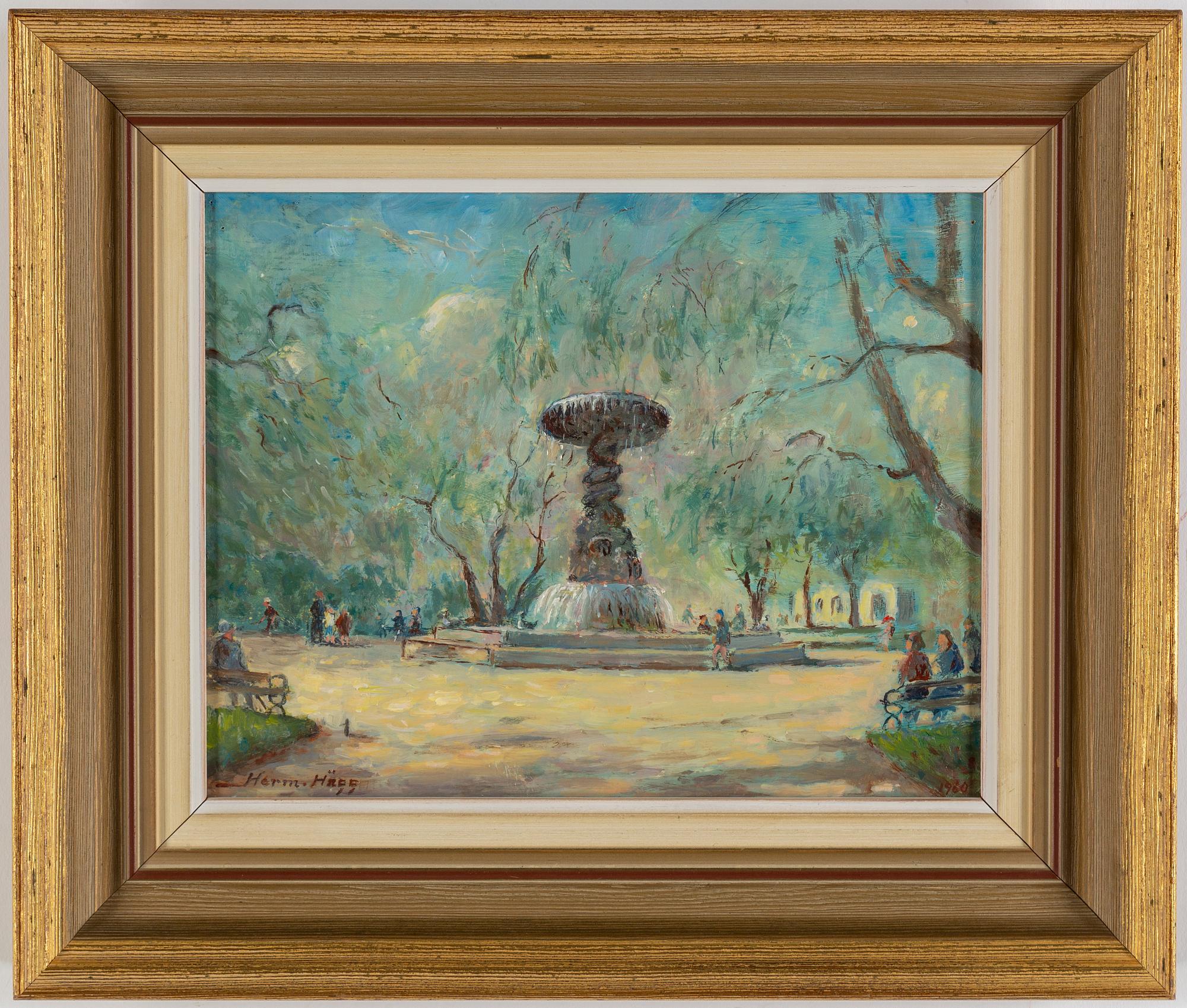 HERMAN HÄGG, olja på pannå, signerad och daterad 1960.