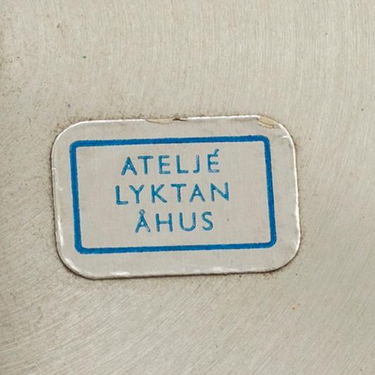 ANDERS PEHRSON, taklampa, "Knubbling", Atelje Lyktan, Åhus, 1970-tal.