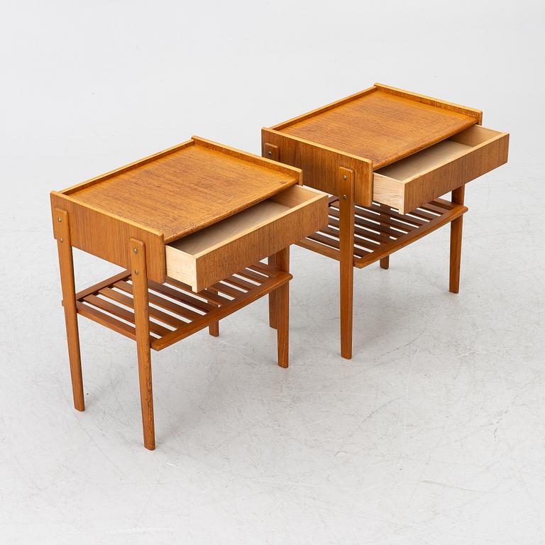 Pair of bedside tables, 1950s.
