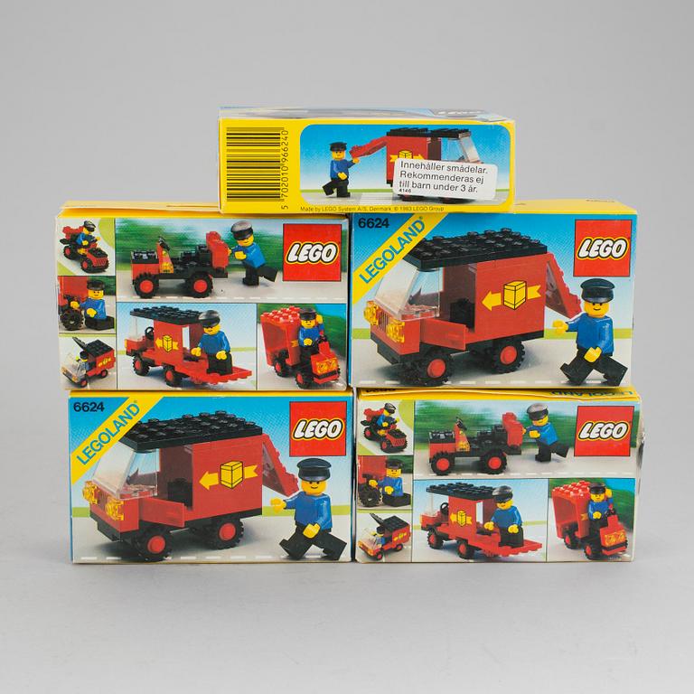 LEGO, 10 stycken set i förpackningar, 1980/90-tal.