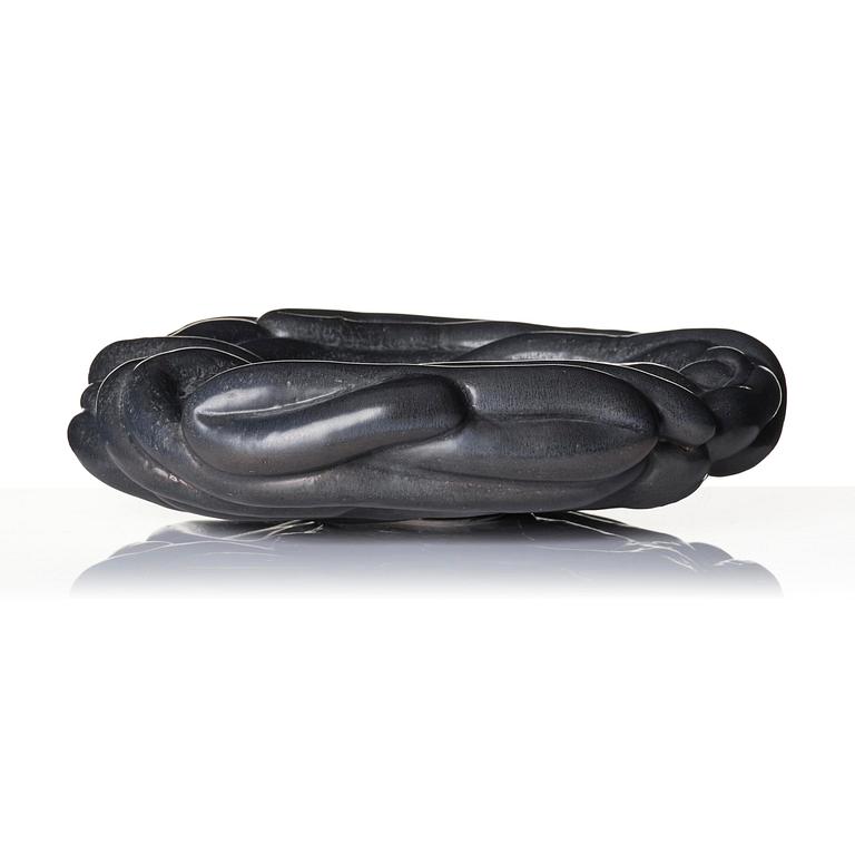Mårten Medbo, a stoneware sculpture/dish,  "Slangfat", ed. 4/8, executed in his studio, 2008.