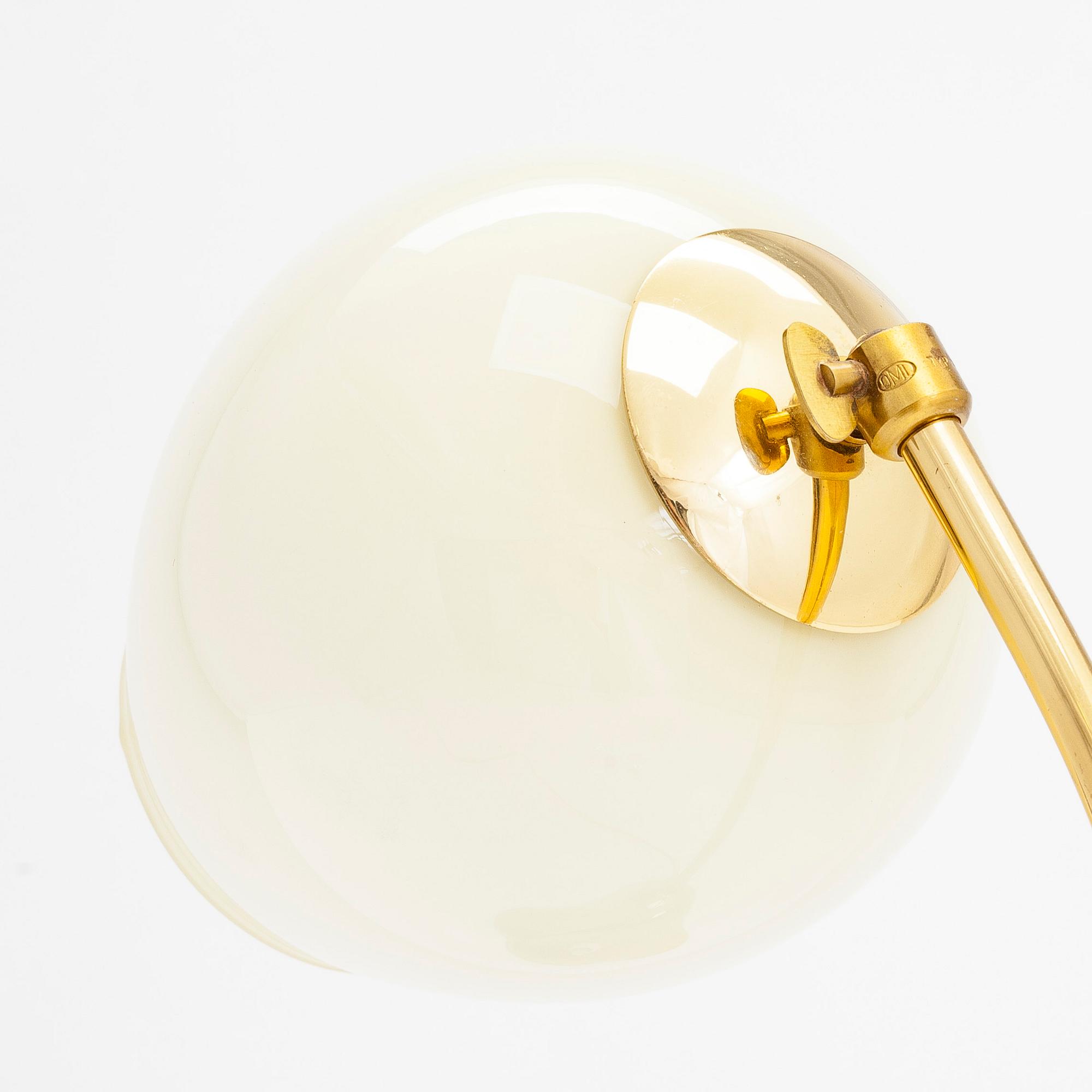 A mid 20th- century table light for Valinte, Finland.