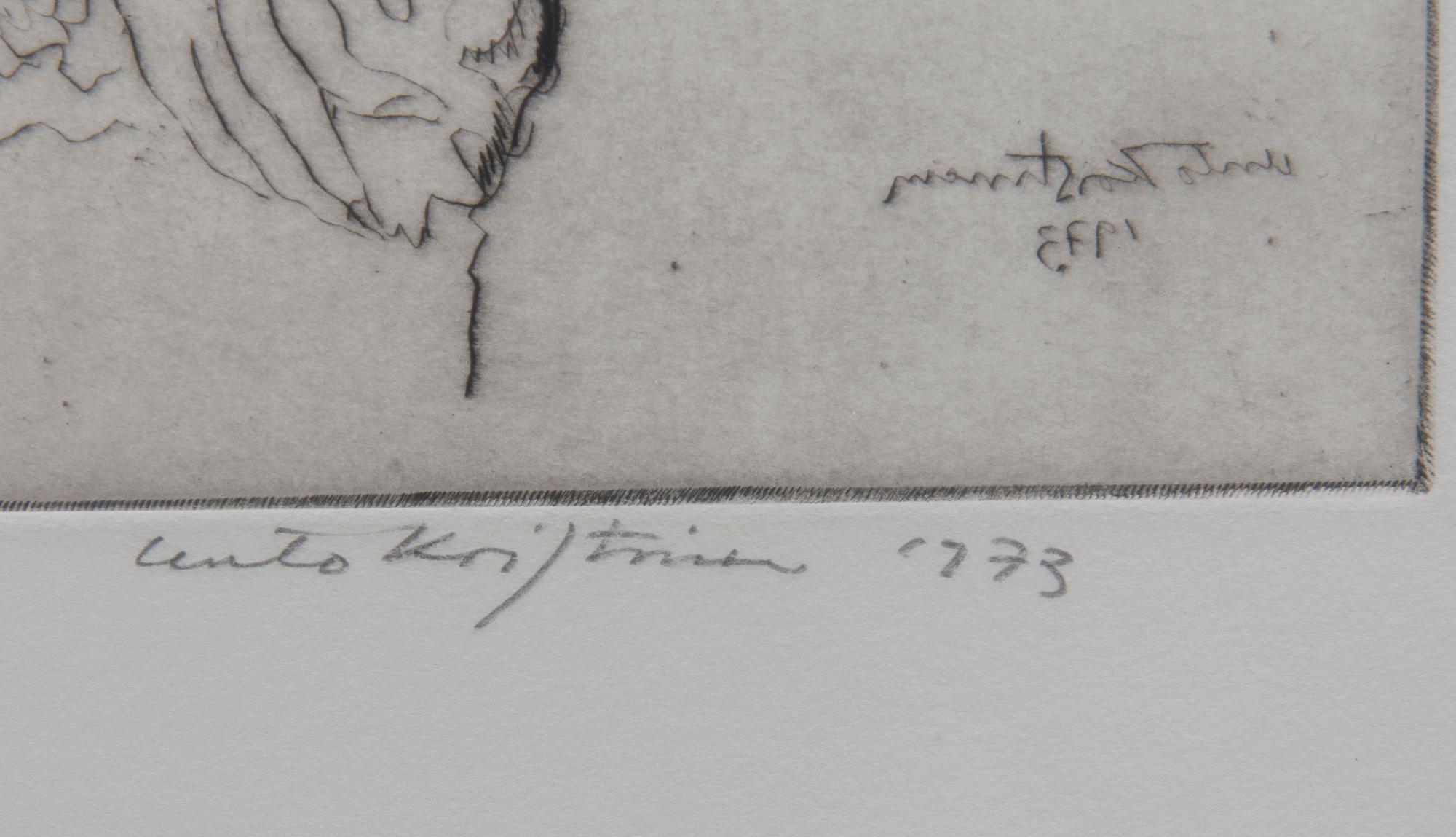 UNTO KOISTINEN, etsning, signerad och daterad 1973, numrerad 1/10.