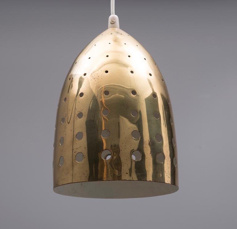 TAKLAMPA, mässing, 1960-tal.