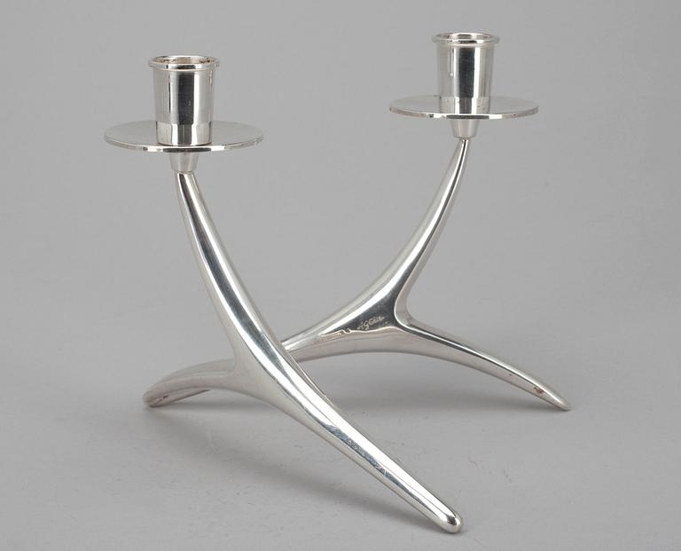 LJUSSTAKE, silver, Anna-Greta Eker, Auran Kultaseppä, Åbo 1974. Vikt ca 125 g.