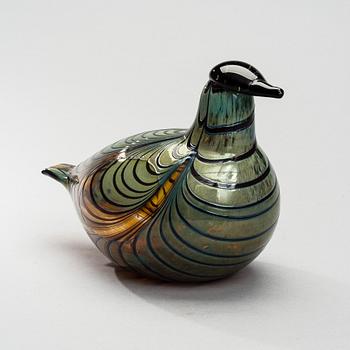 OIVA TOIKKA, fågel, glas, osignerad.