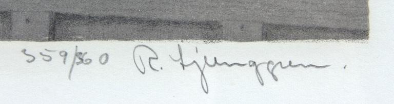 REINHOLD LJUNGGREN, färglitografi, sign och numr 359/360.