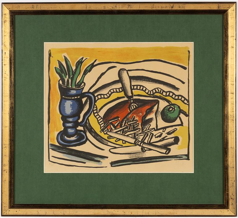 Fernand Léger, "Nature Morte au Vasebleu".