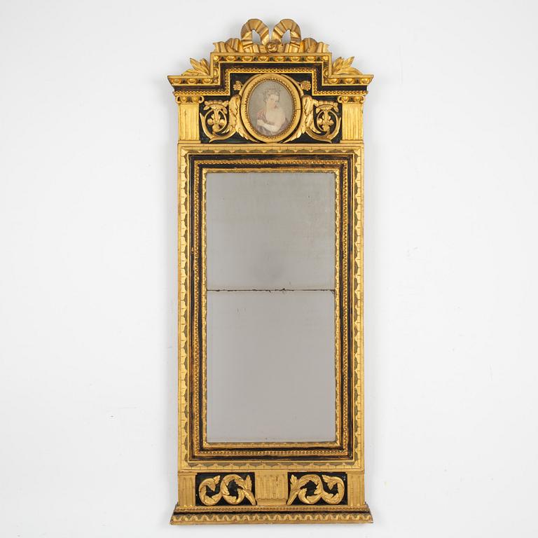 A Swedish Gustavian Mirror, late 18th Century.