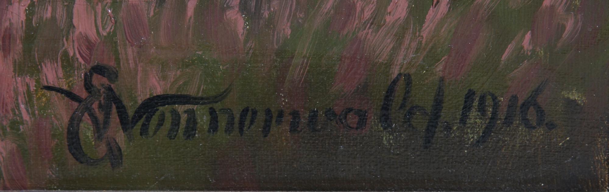 EMIL WENNERWALD, olja på duk. Sign o dat 1916.