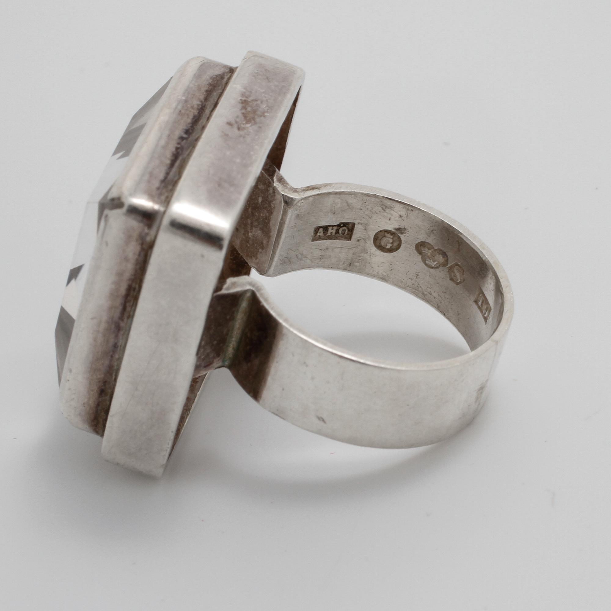 ANDERS HÖGBERG, Göteborg, 1969, a rockcrystal ring and necklace.