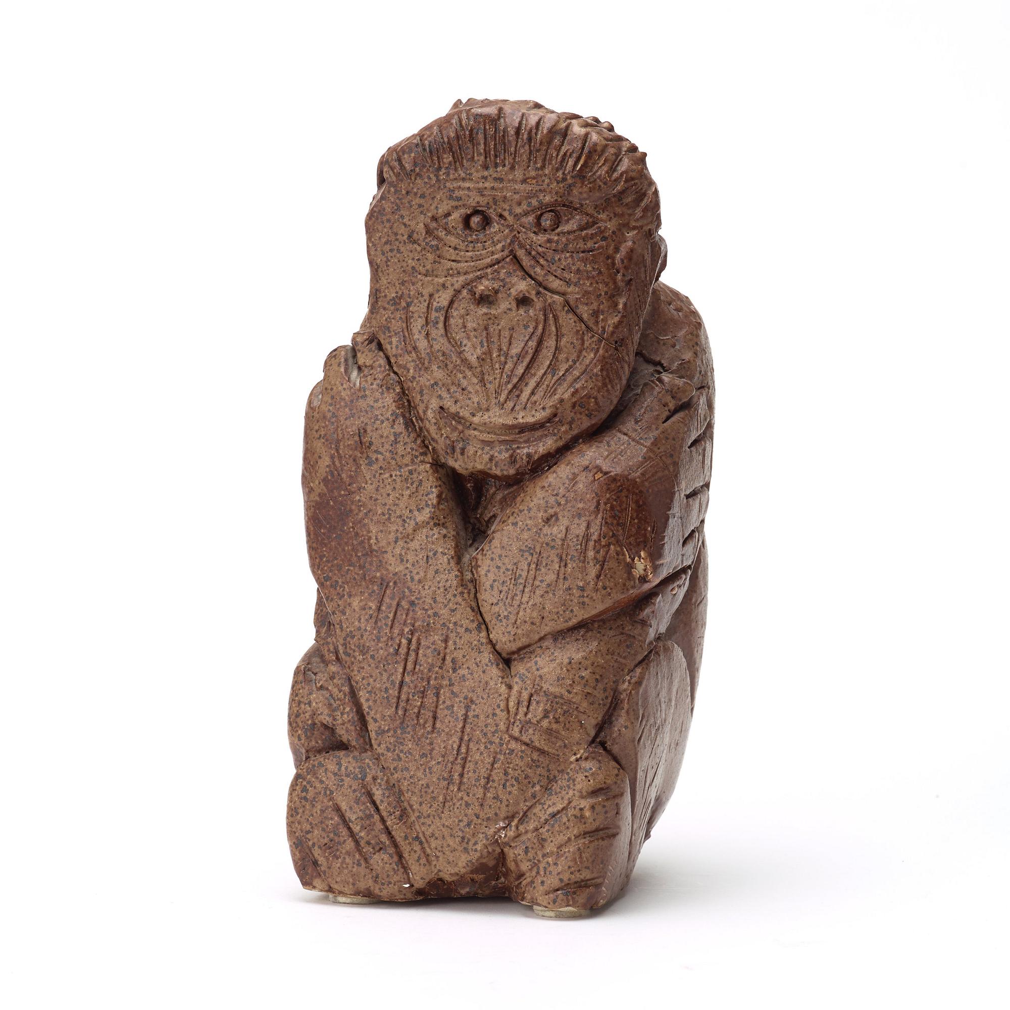 Michael Schilkin, skulptur, apa, Arabia, Finland ca 1960.