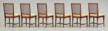Six Gustavian chairs by Johan Erik Höglander (master in Stockholm 1777).