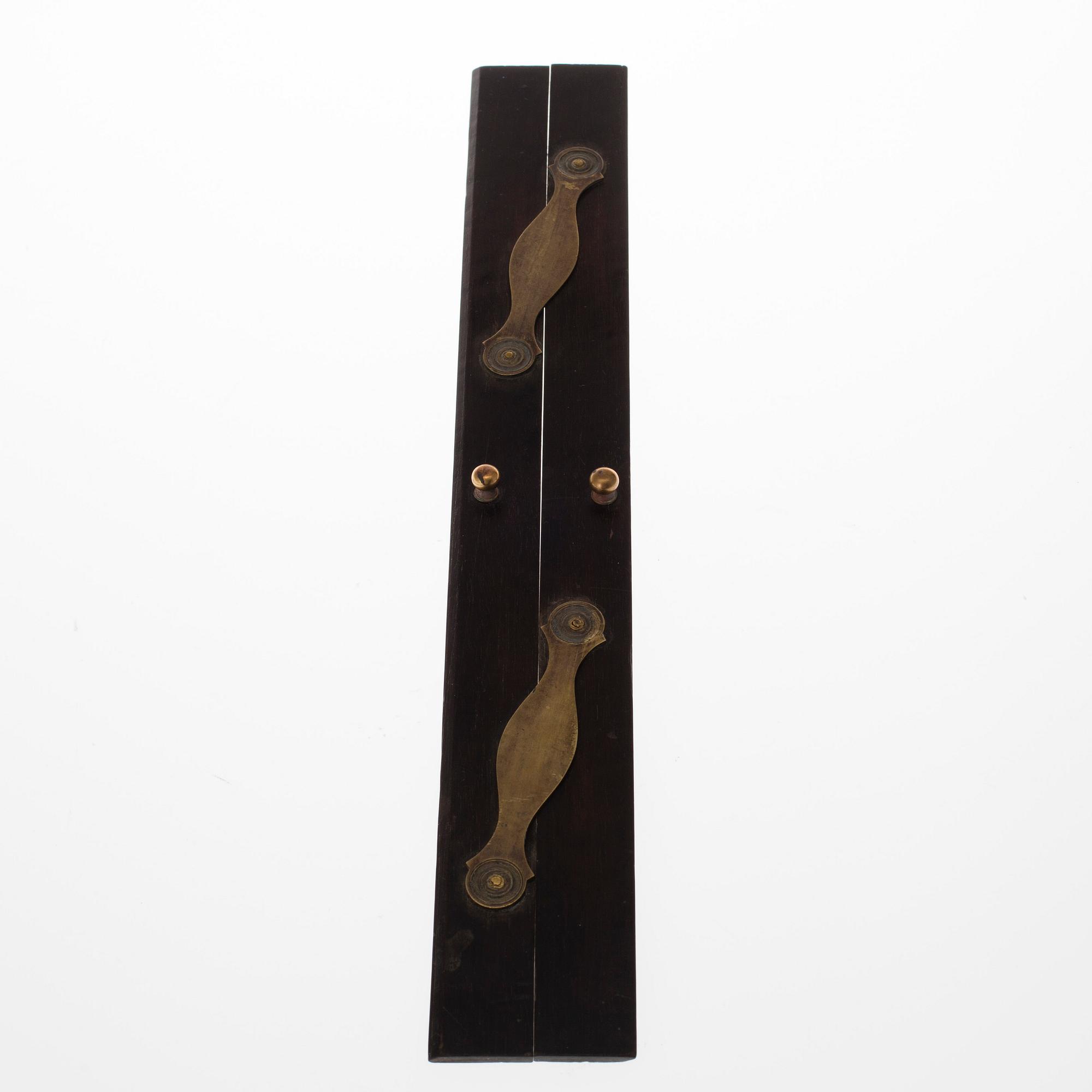 PARALELL-LINJAL ja FÖRSTORINGSGLAS, 2 st, mässing, ca 1900.