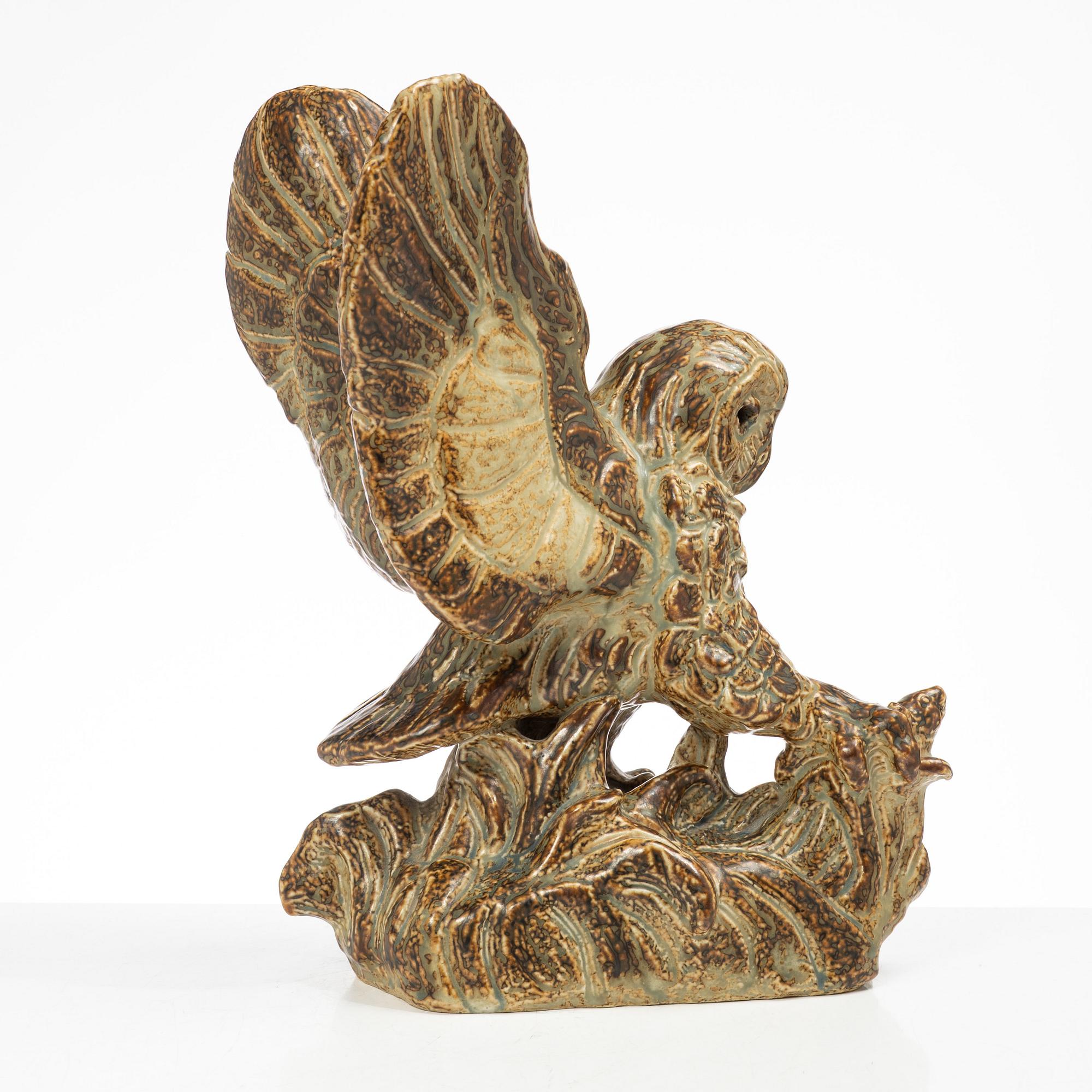 Knud Kyhn, skulptur, stengods, Royal Copenhagen, Danmark, 1960.