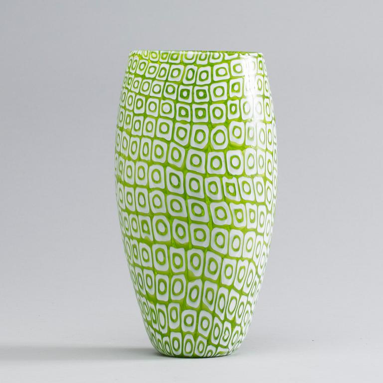 A Murrine glass vase by Vittorio Ferro for Fratelli Pagnin 1990-2000.