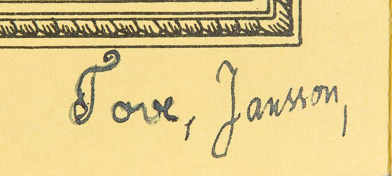 Tove Jansson, Booklet, A Tale of Moomintroll for Föreningsbanken, Helsinki 1956.