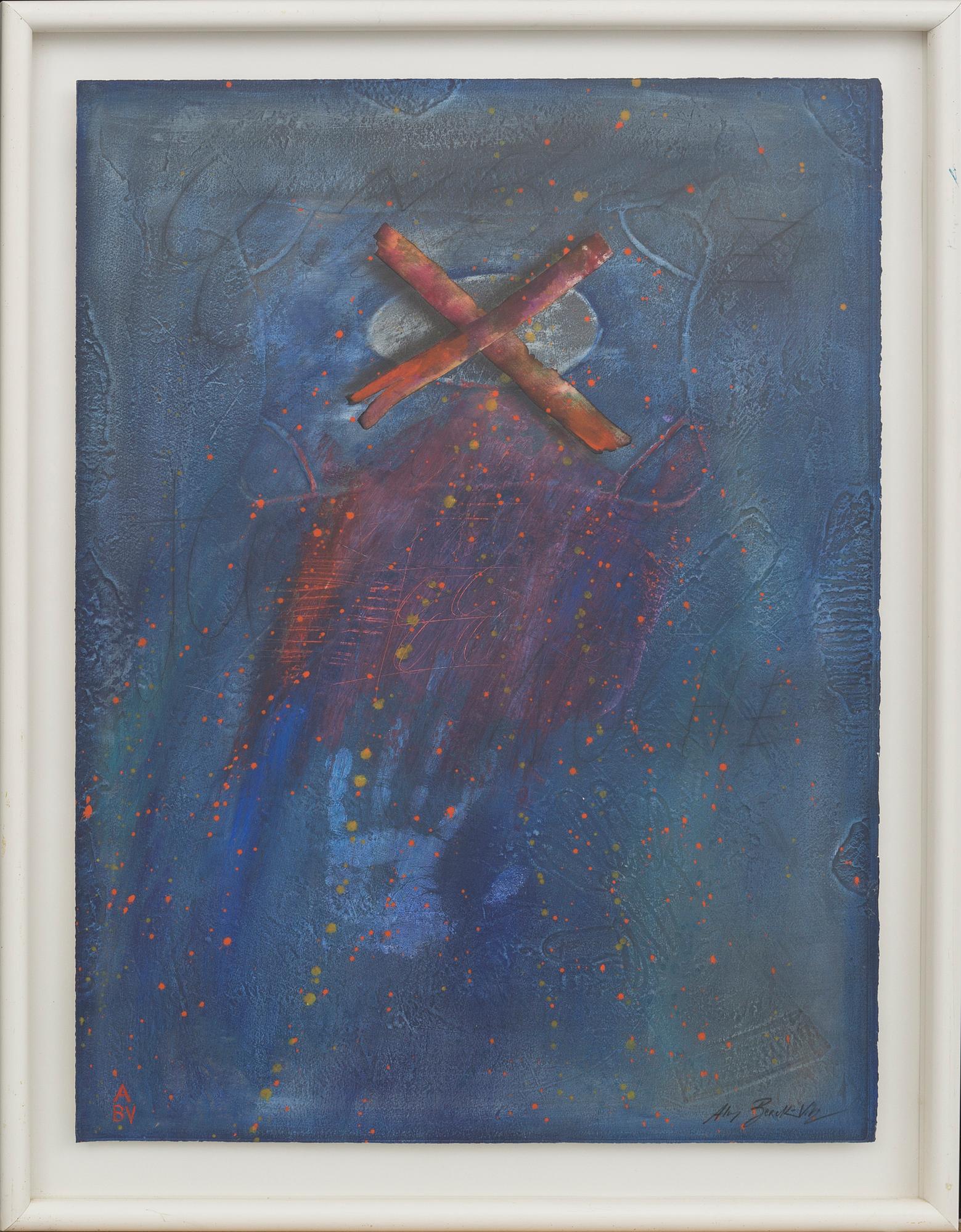 ALAIN BERCK-VITZ, a signed carborundum etching/collage.