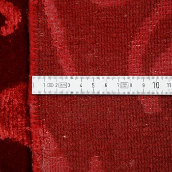 A carpet, India, wool  and  bambo  silk, ca 300 x 200 cm.