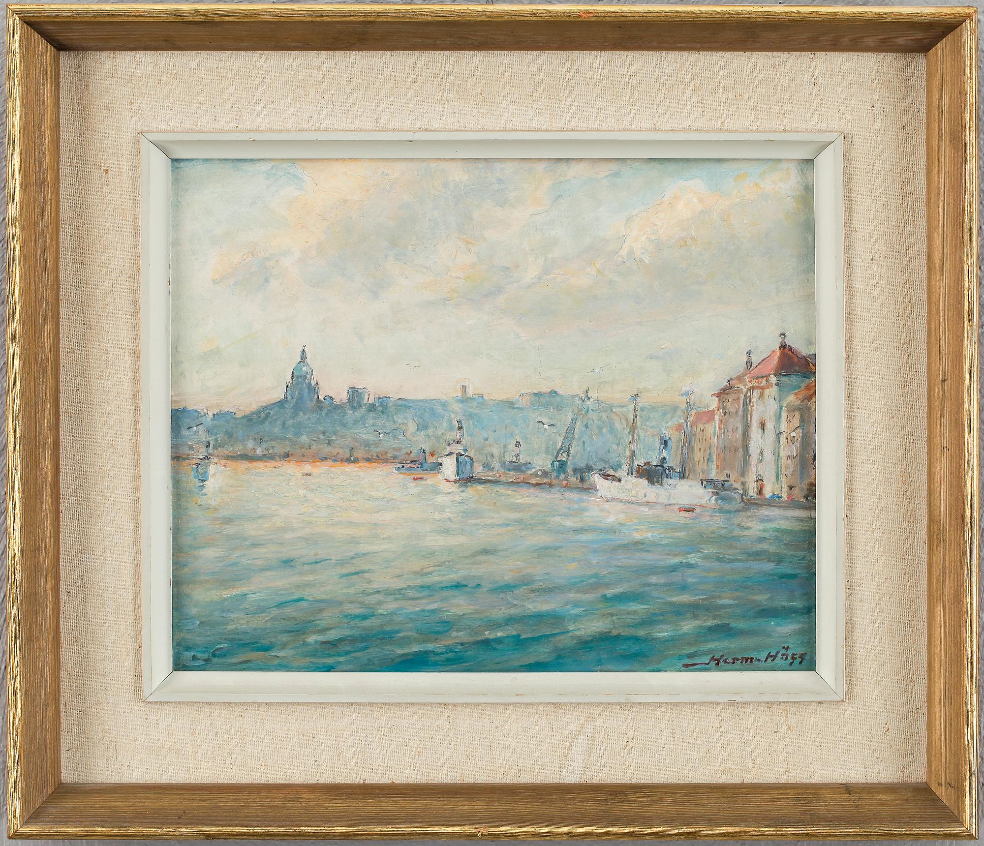 HERMAN HÄGG, olja på pannå, signerad.