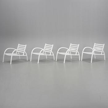 TRÄDGÅRDSGRUPP, 5 delar, omkr 1900-talet mitt.