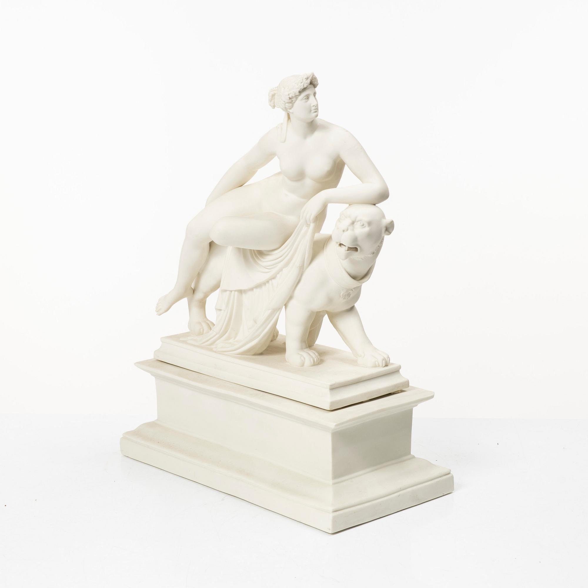 Johann Heinrich von Dannecker, after, 'Ariadne on the Panther,' Gustafsberg, late 18th Century.