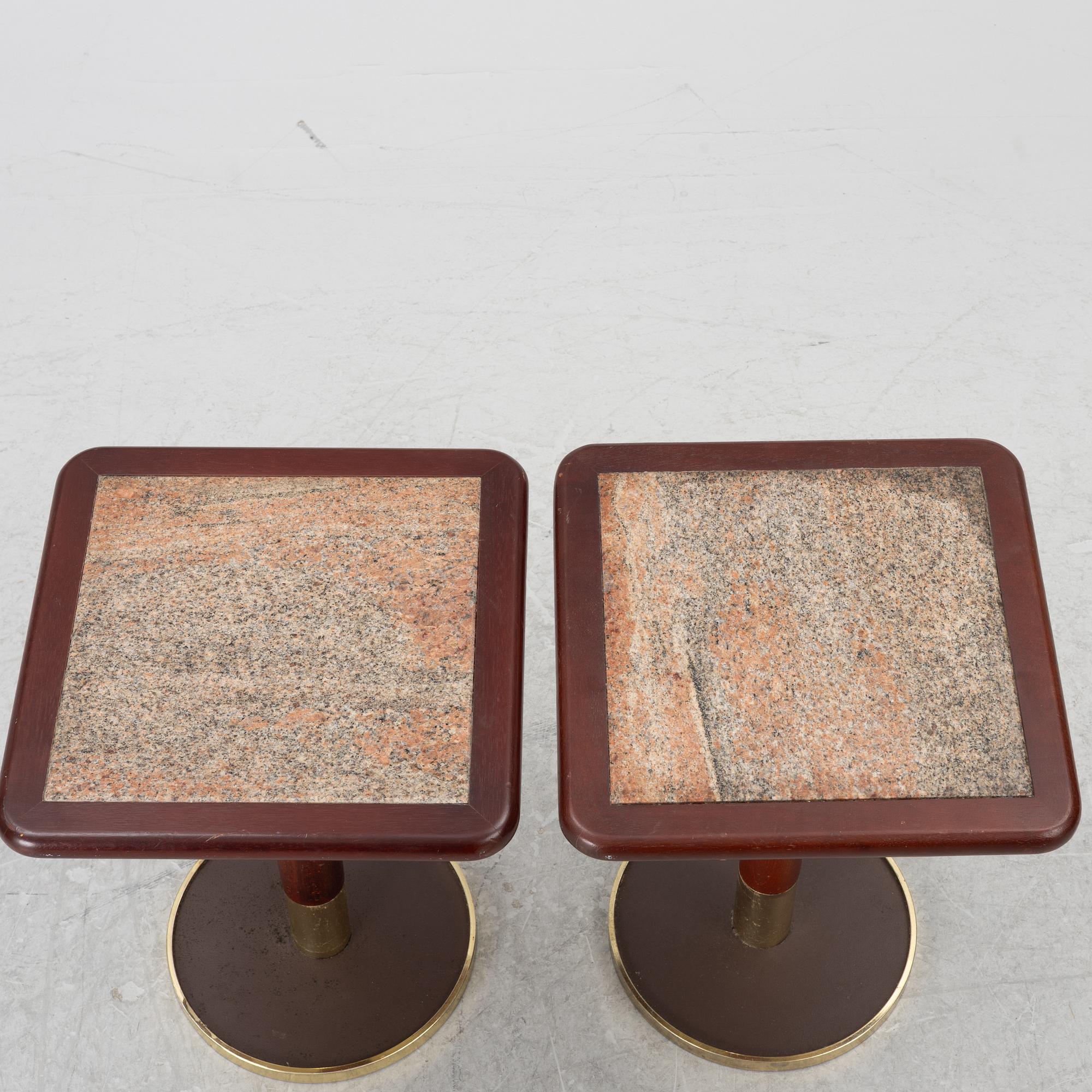 Sidobord, ett par, 1970-tal.