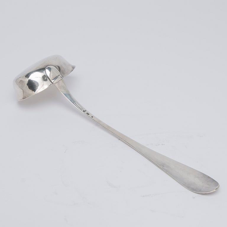 Soup ladle, silver, Malmstedt, Gothenburg, 1794.