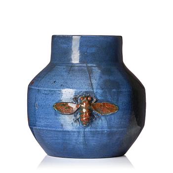 86. Hilma Persson-Hjelm, a glazed earthenware art nouveau vase, executed in her studio, Arvika, 1911. No 1505.