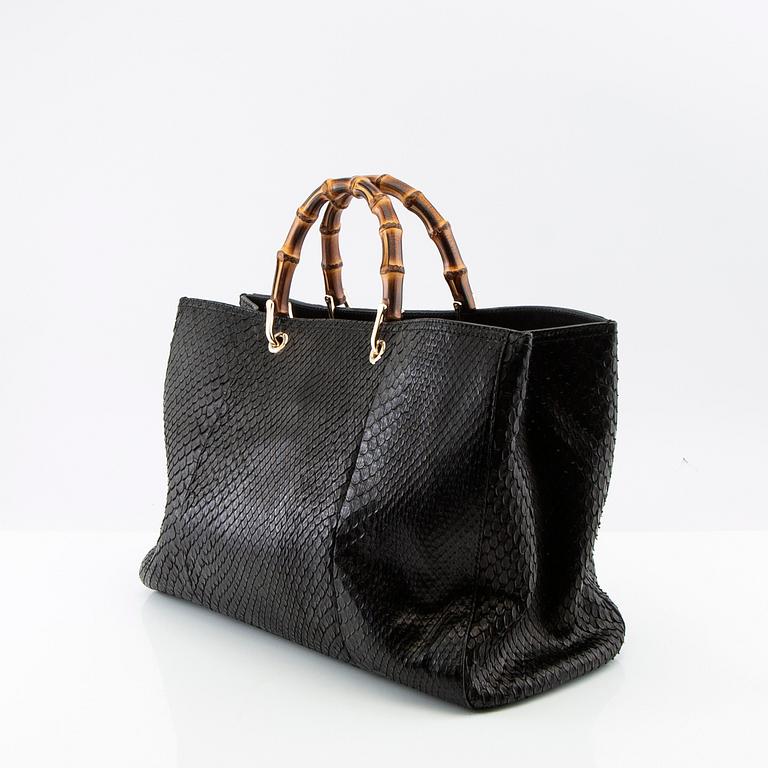 Gucci, väska, "Python Bamboo shopper tote".