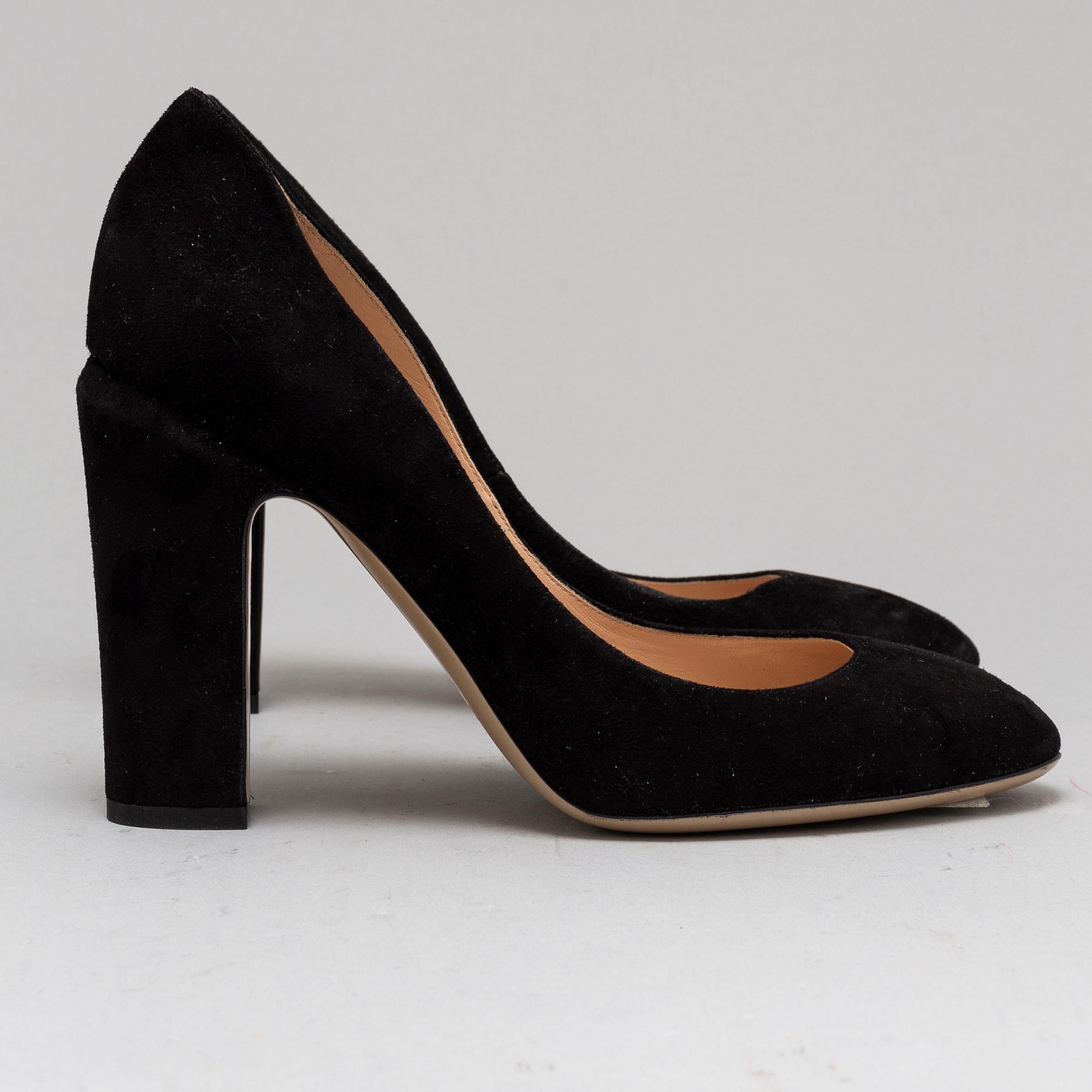 VALENTINO, a pair of suede height heel shoes, size 39.