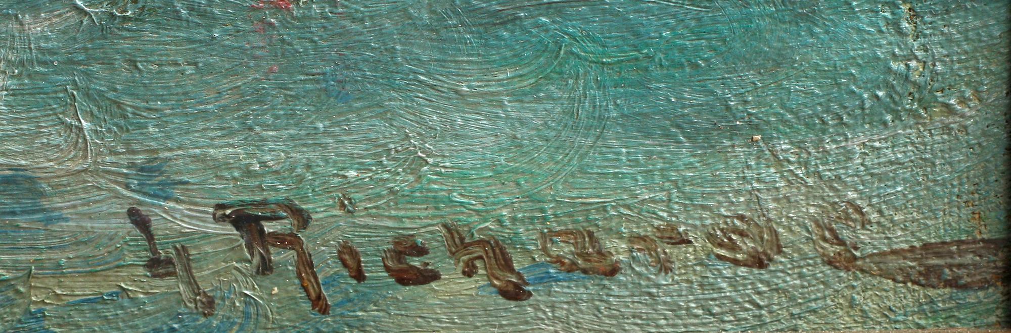 LUDVIG RICHARDE, olja på pannå, sign.