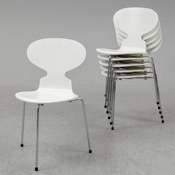ARNE JACOBSEN, stolar, 6 st, "Myran", Fritz Hansen, Danmark, 2004.