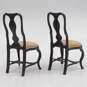 A pair of Rococo chairs, second half of the 18th Century.