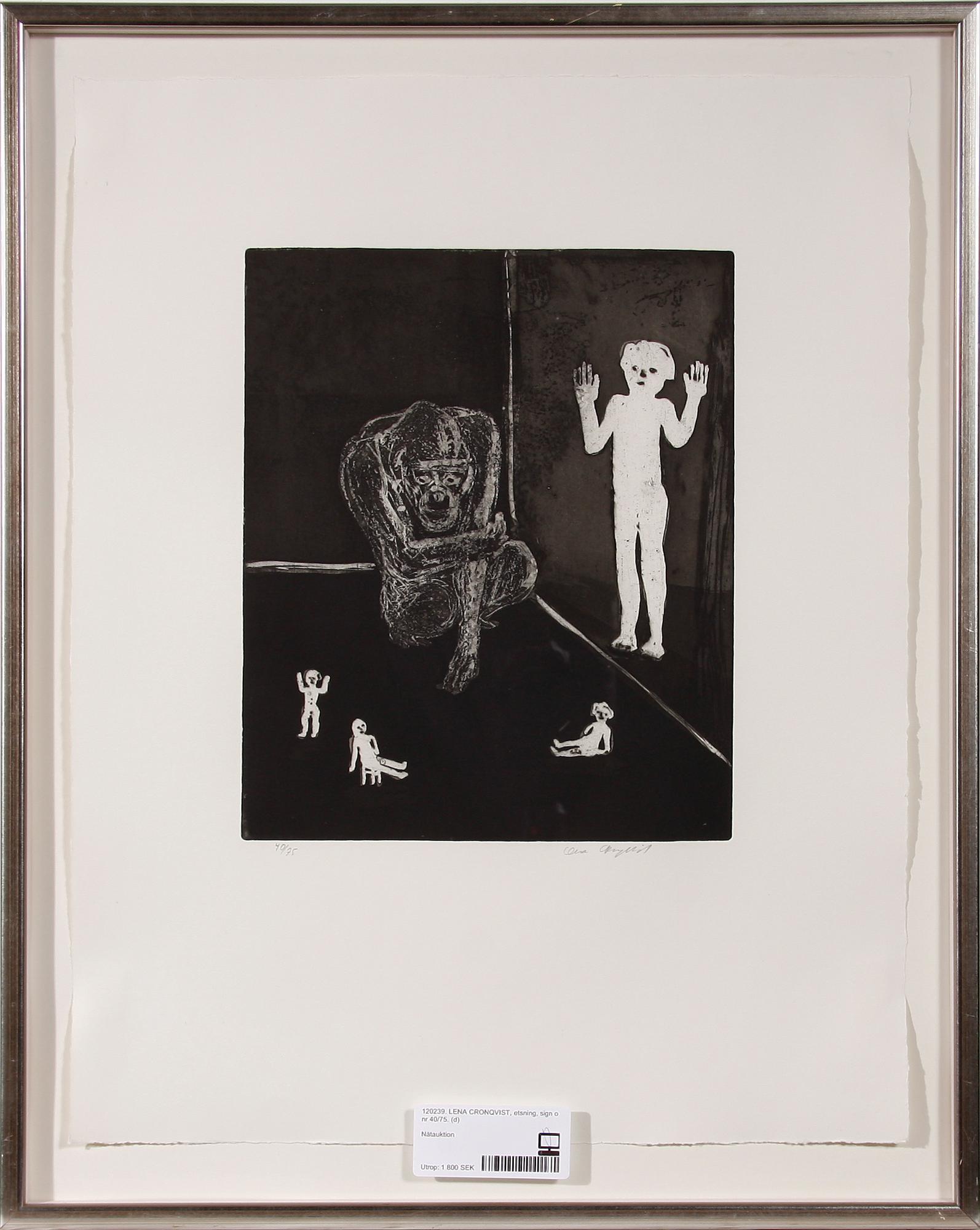 LENA CRONQVIST, etsning, sign o nr 40/75.