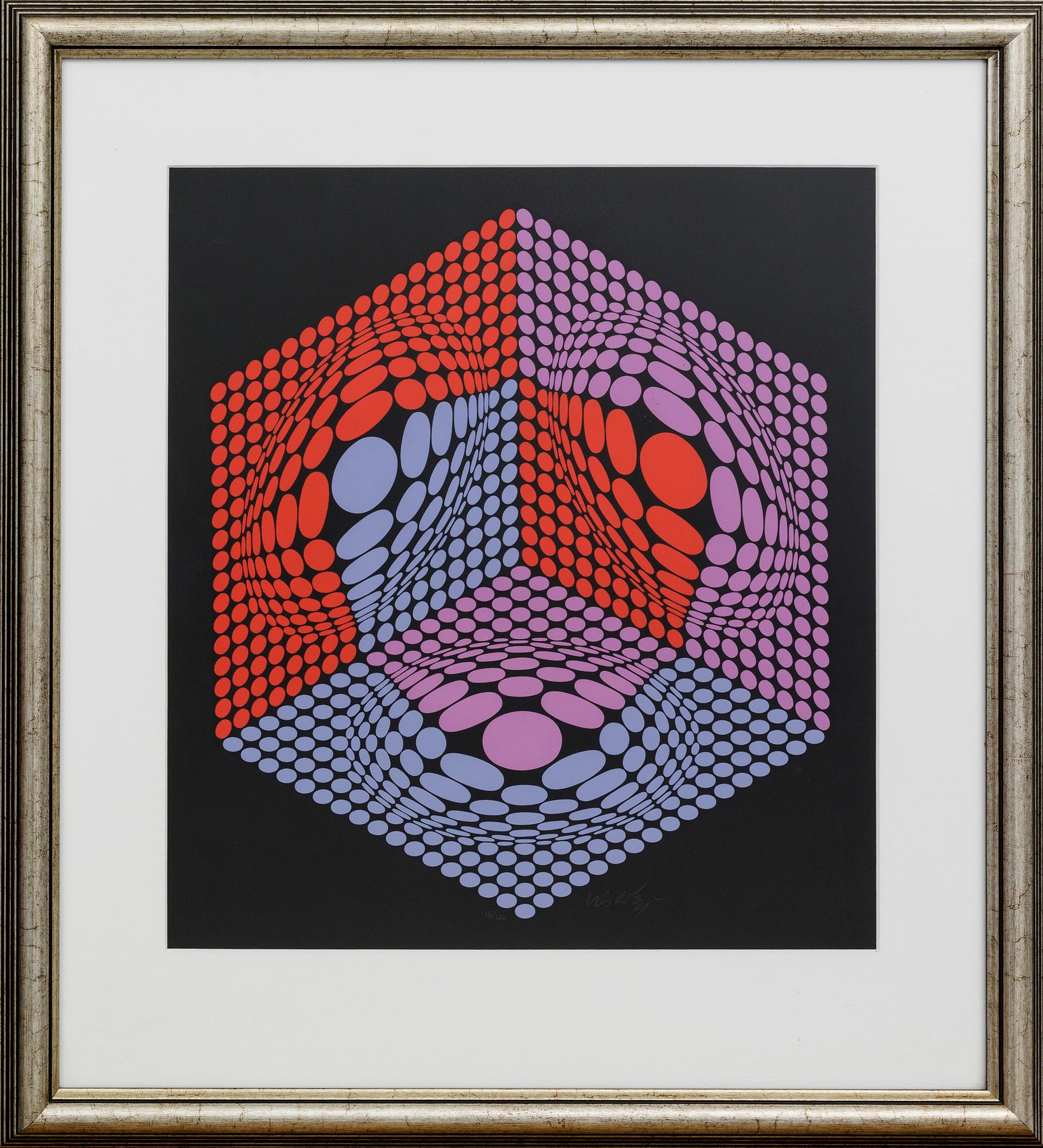 VICTOR VASARELY, serigrafi, signerad samt numrerad 15/150.