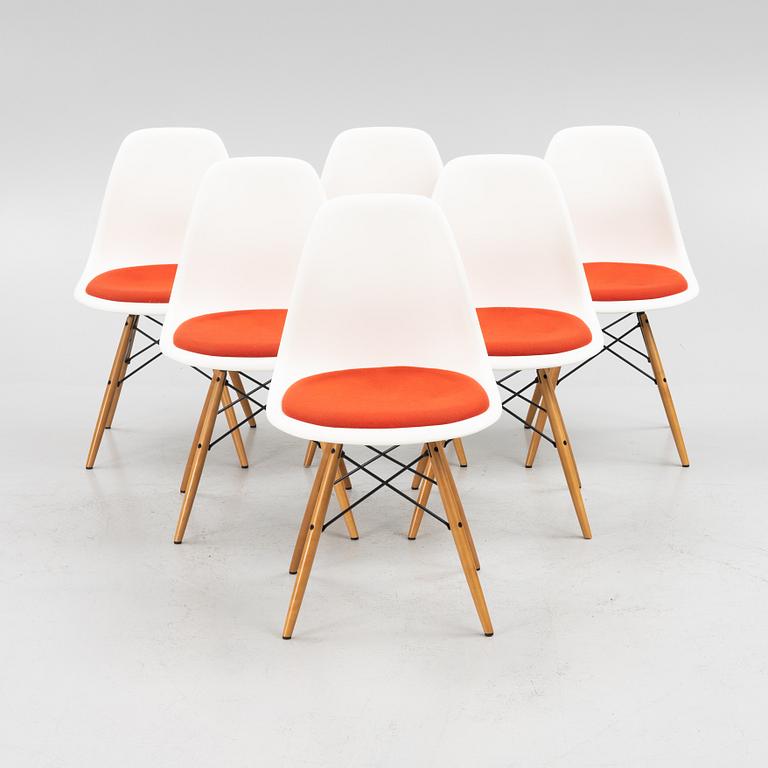 Charles & Ray Eames, stolar, 6 st, "Eames plastic Chair DSW", Vitra.