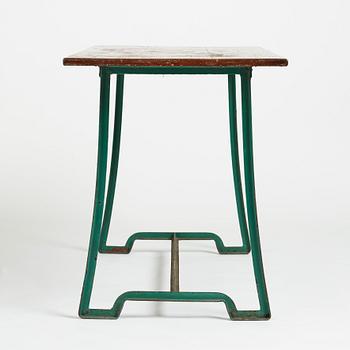 Carl Hörvik, an iron and lacquered wood garden table, probably by Grythyttan ca 1927-1929 for Lindgården, Stockholm.