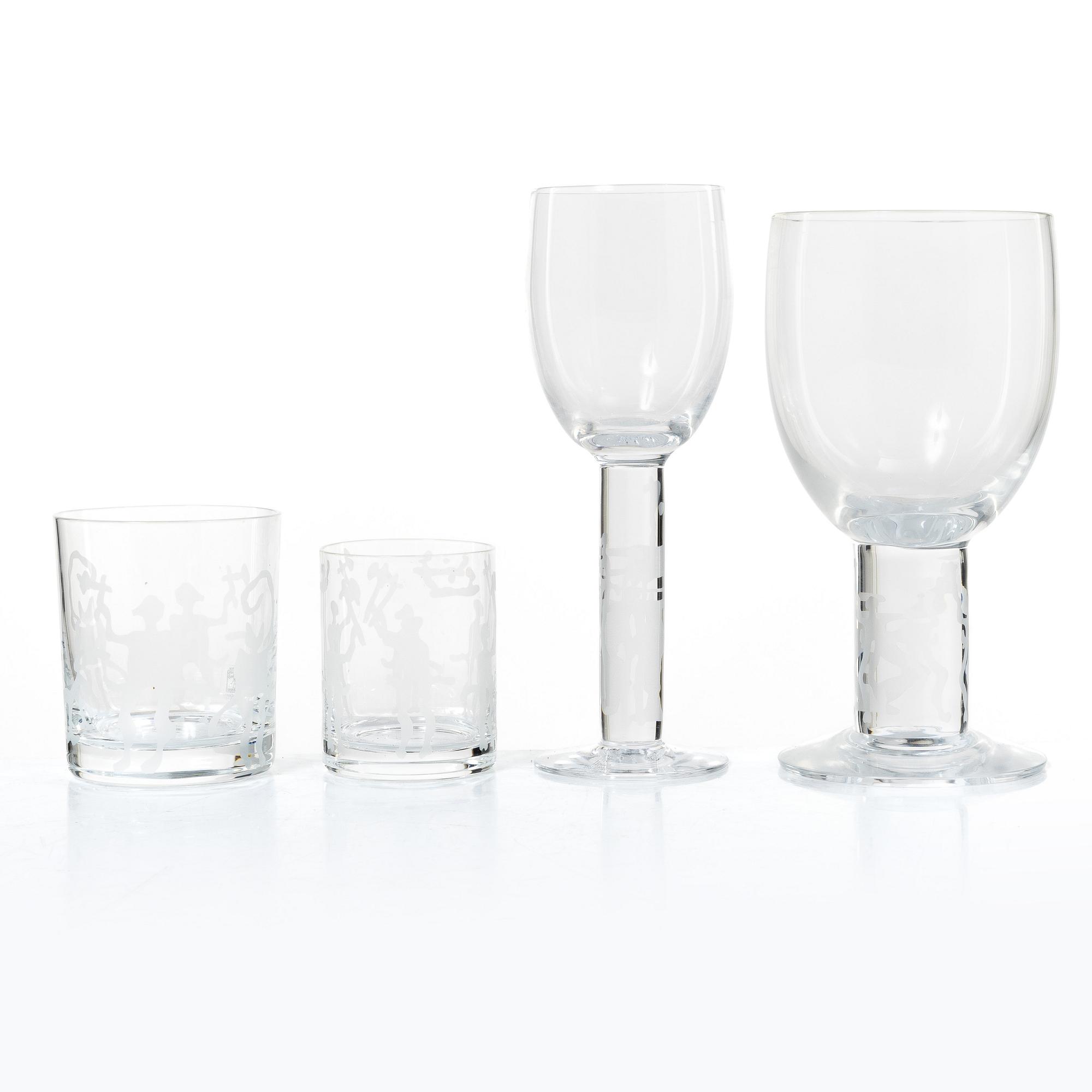 Glasservis, 32 delar, Johansfors, 1900-talets andra hälft.