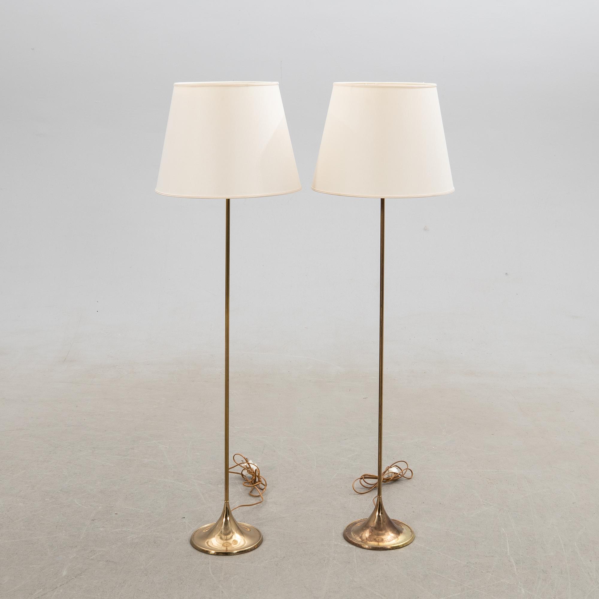 Alf Svensson, & Yngvar Sandström, floor lamps, a pair, G-025, Bergboms.