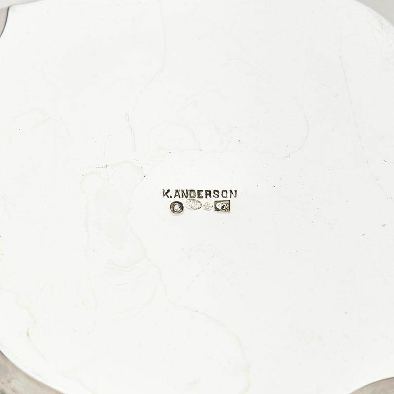 Karl Anderson, a silver coffee- and teaset, 4 pieces, Stockholm, Sweden 1918.