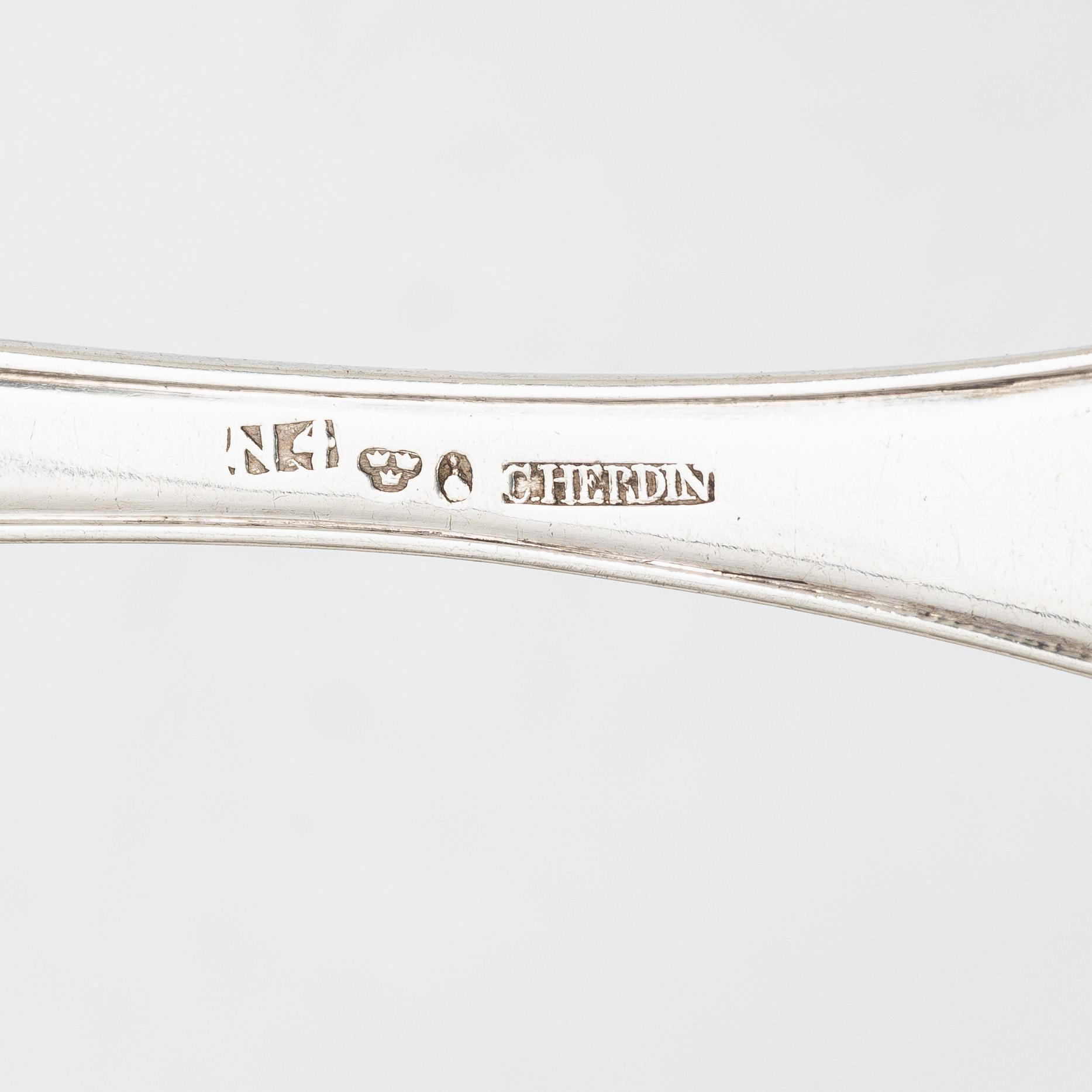 Matskedar, 7 st, silver, Sverige, 1700-1800-tal.