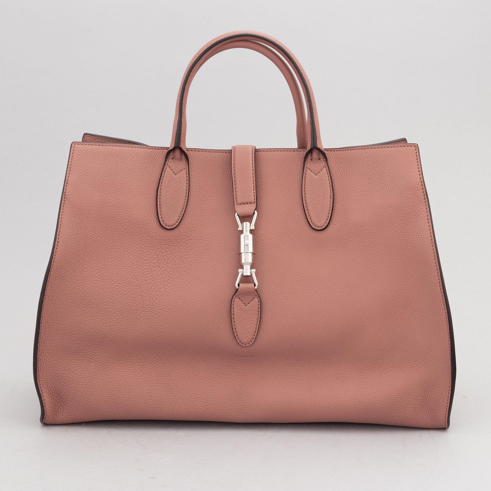 Gucci, a pink leather 'Jackie Sof Tote' bag.